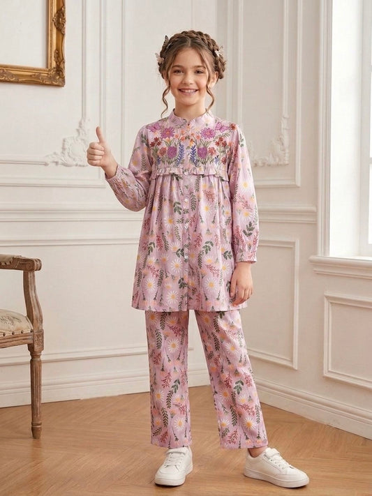 Kids Embroidered Lawn Kurta 2P - GK331
