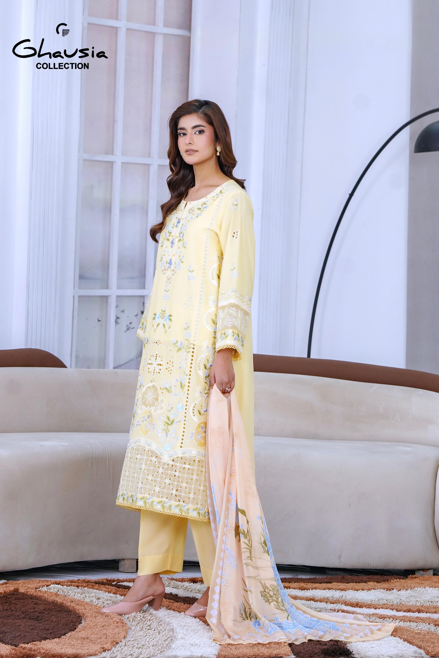 Lawn Embroidered Kurta 3P - G2159