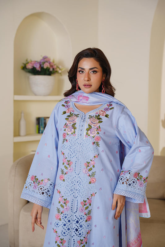 Lawn Embroidered Kurta 3P - G2286