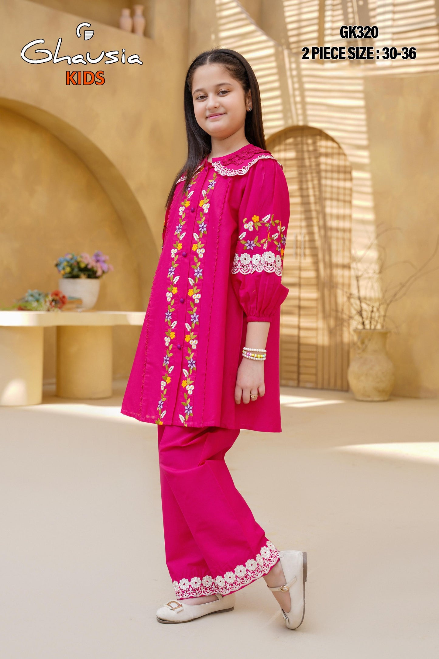 Kids Embroidered Lawn Kurta 2P - GK320