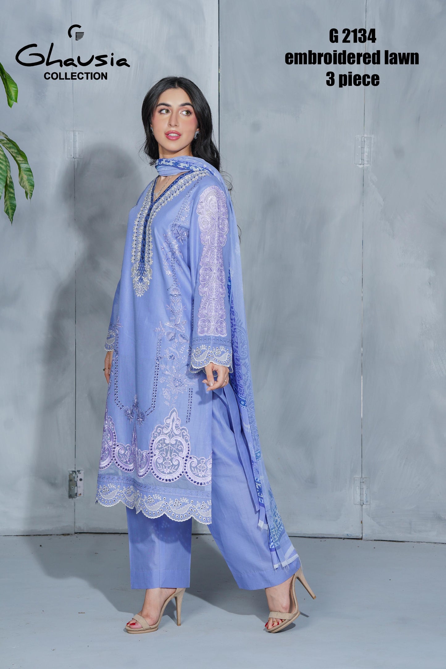 Lawn Embroidered kurta - G2134