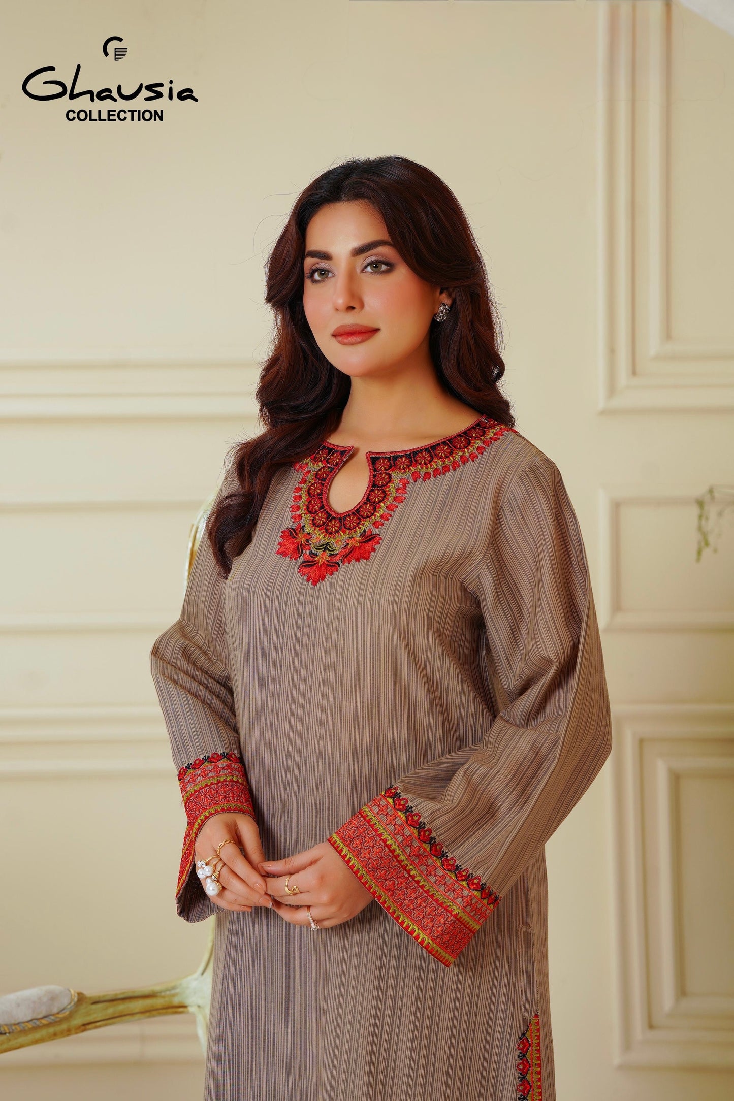 Embroidered Cambric Cotton 2pc - G2189