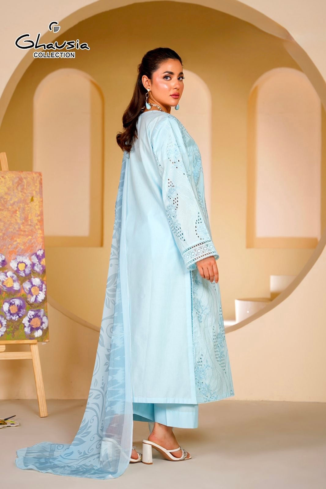 Lawn Embroidered Kurta 3P - G2401