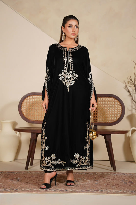 Velvet Embroidered Kurta - G2451