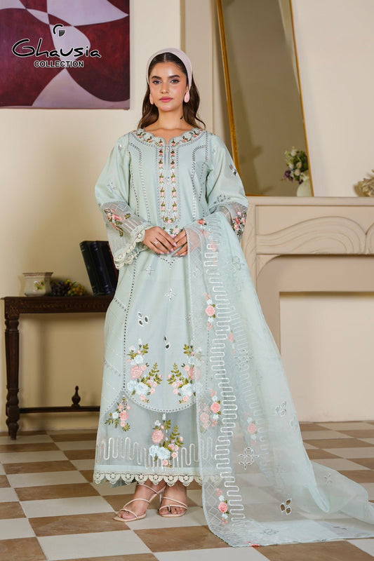 Lawn Embroidered Kurta 3P - G2352