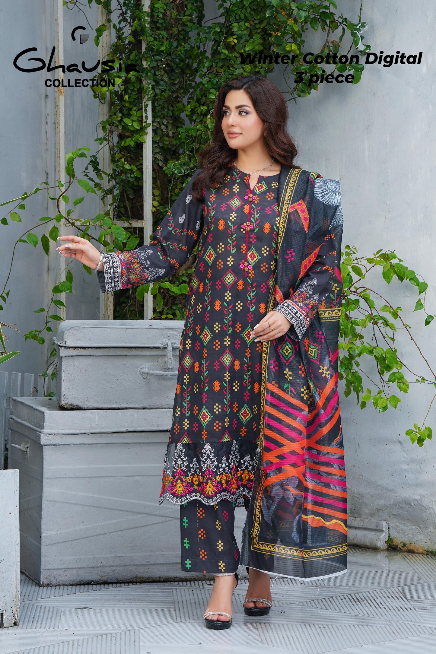 Winter Digital Cotton 3 Piece