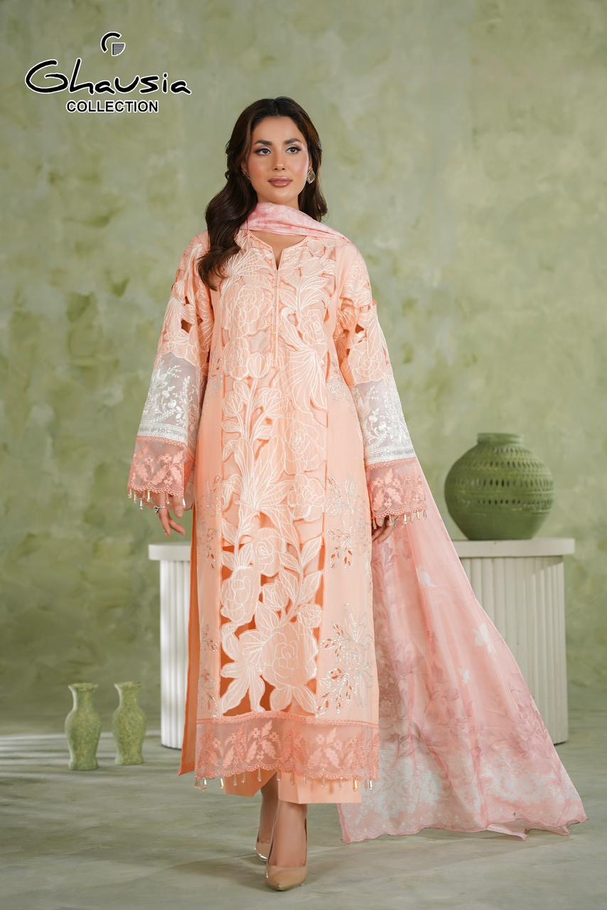Lawn Embroidered Kurta 3P - G2405