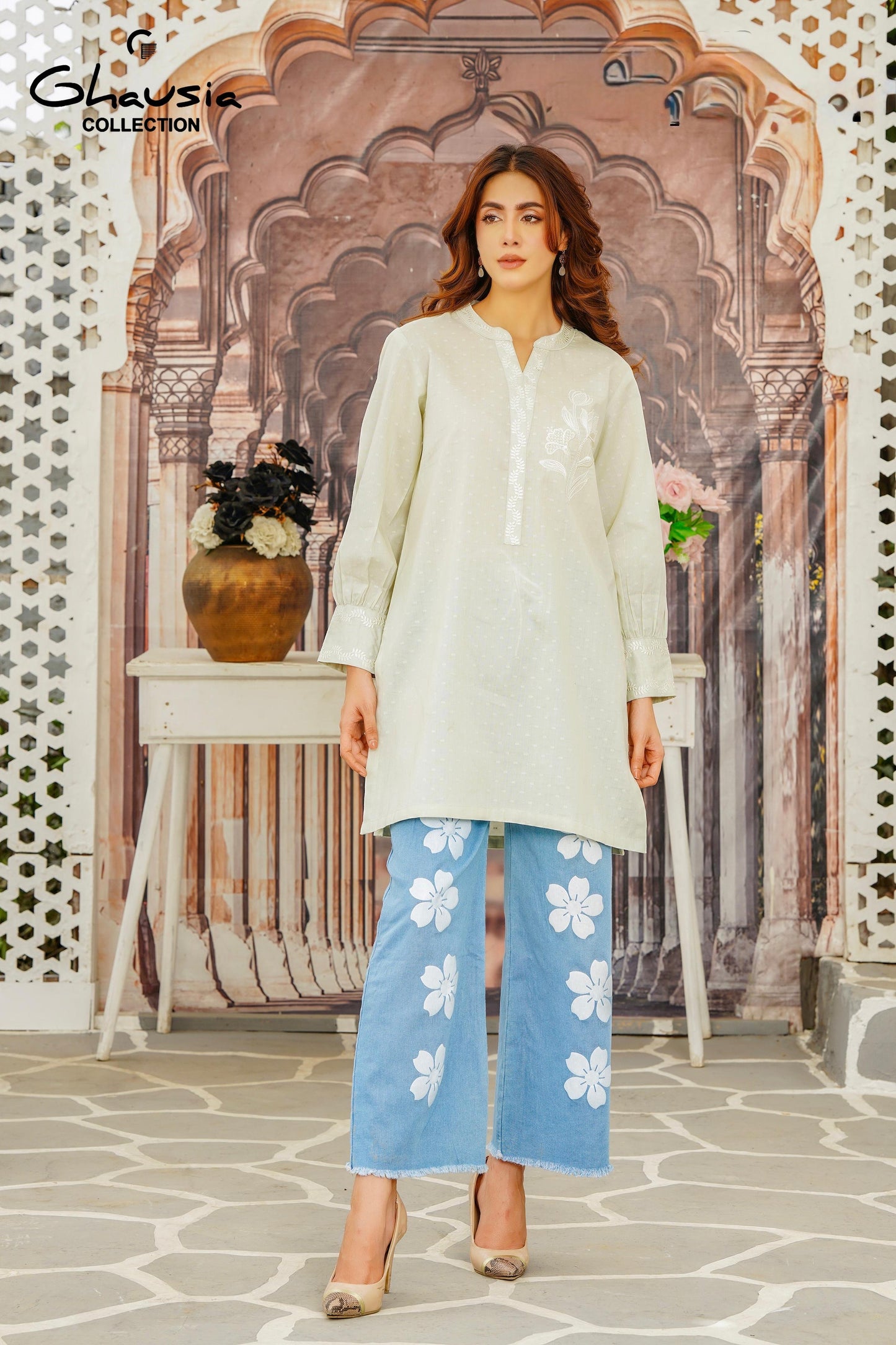 Cotton Embroidered Kurti 1P - G2013