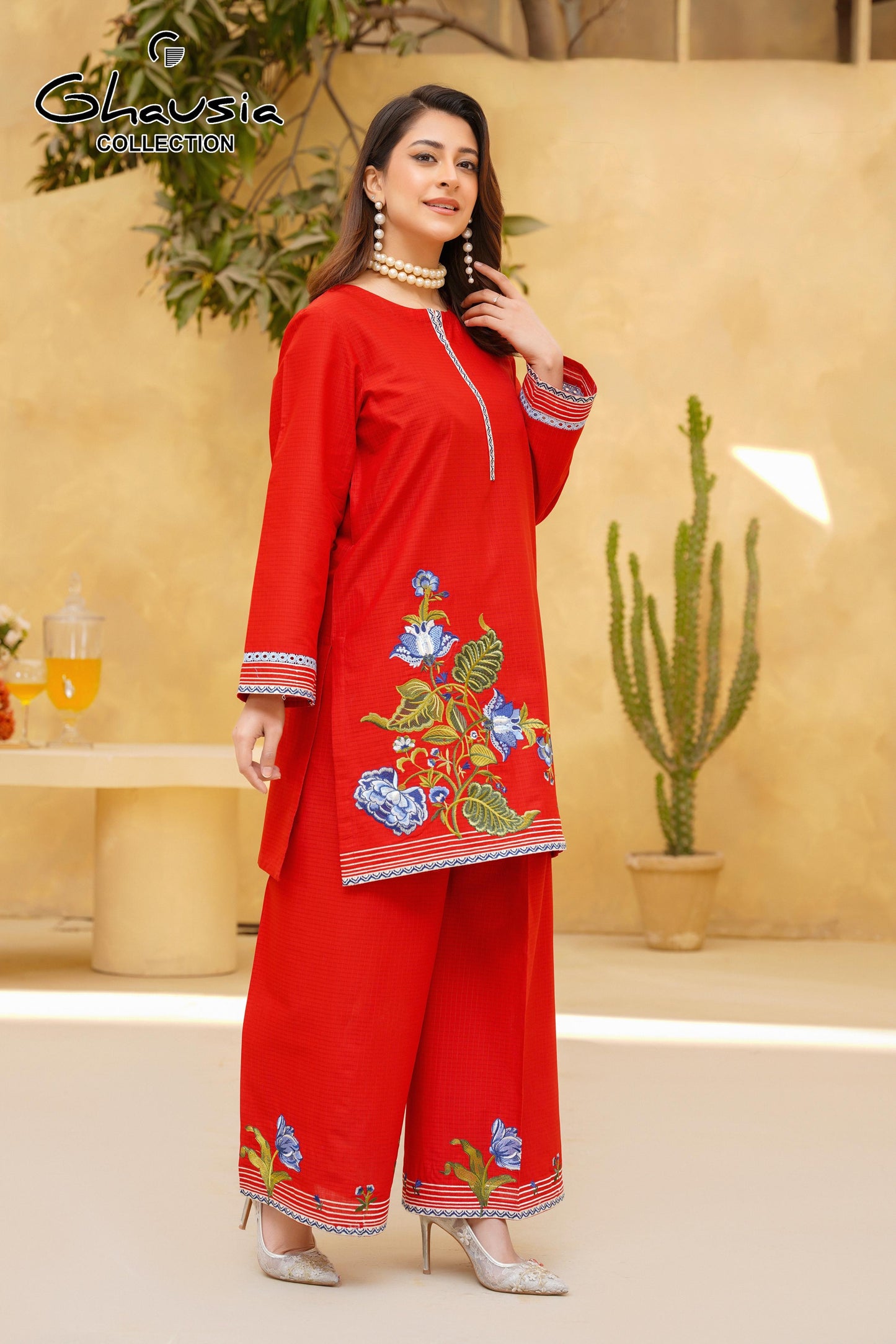 Lawn Embroidered kurti 2P - G2293