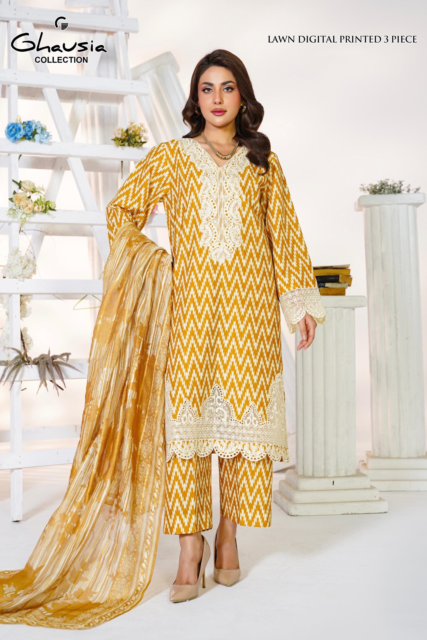 Cotton Digital Print Kurta 3P