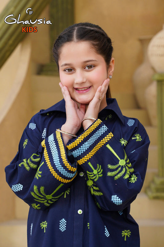 Kids Embroidered Lawn Kurta 2P - GK332