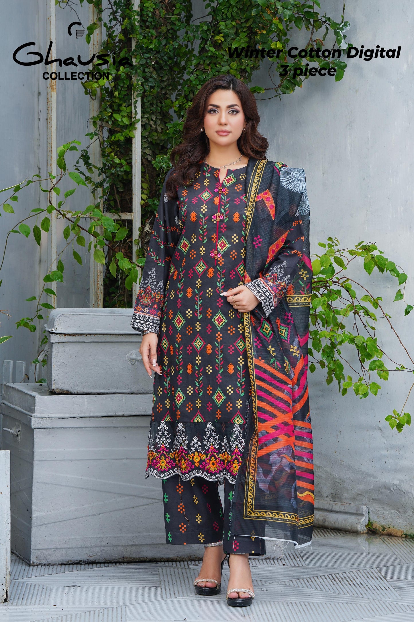 Winter Digital Cotton 3 Piece