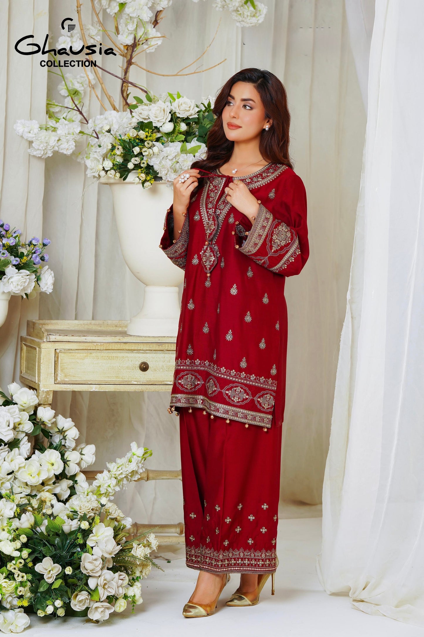 Viscouse Embroidered 2pc - G2188
