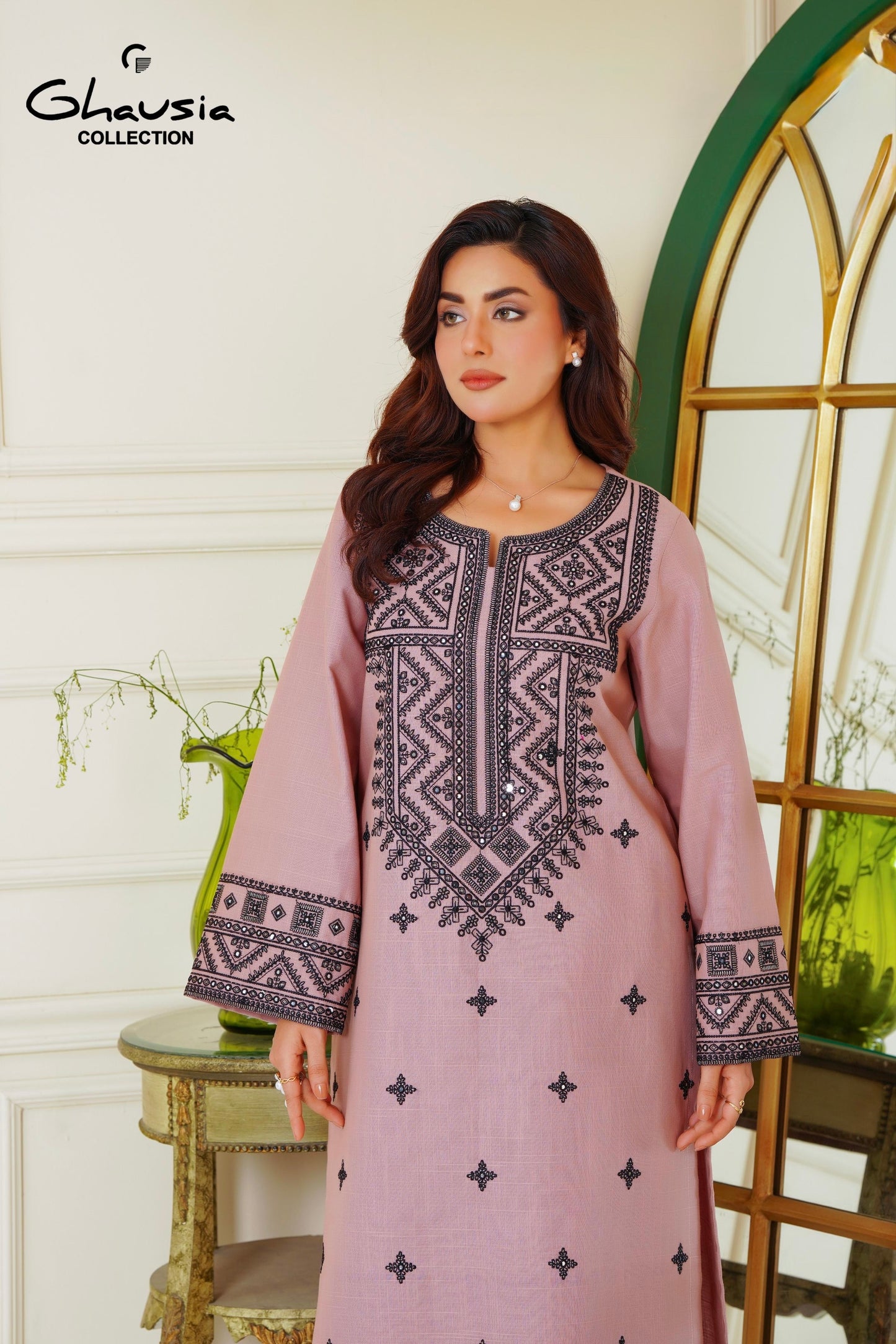 Embroidered Cambric Cotton 2pc - G2188