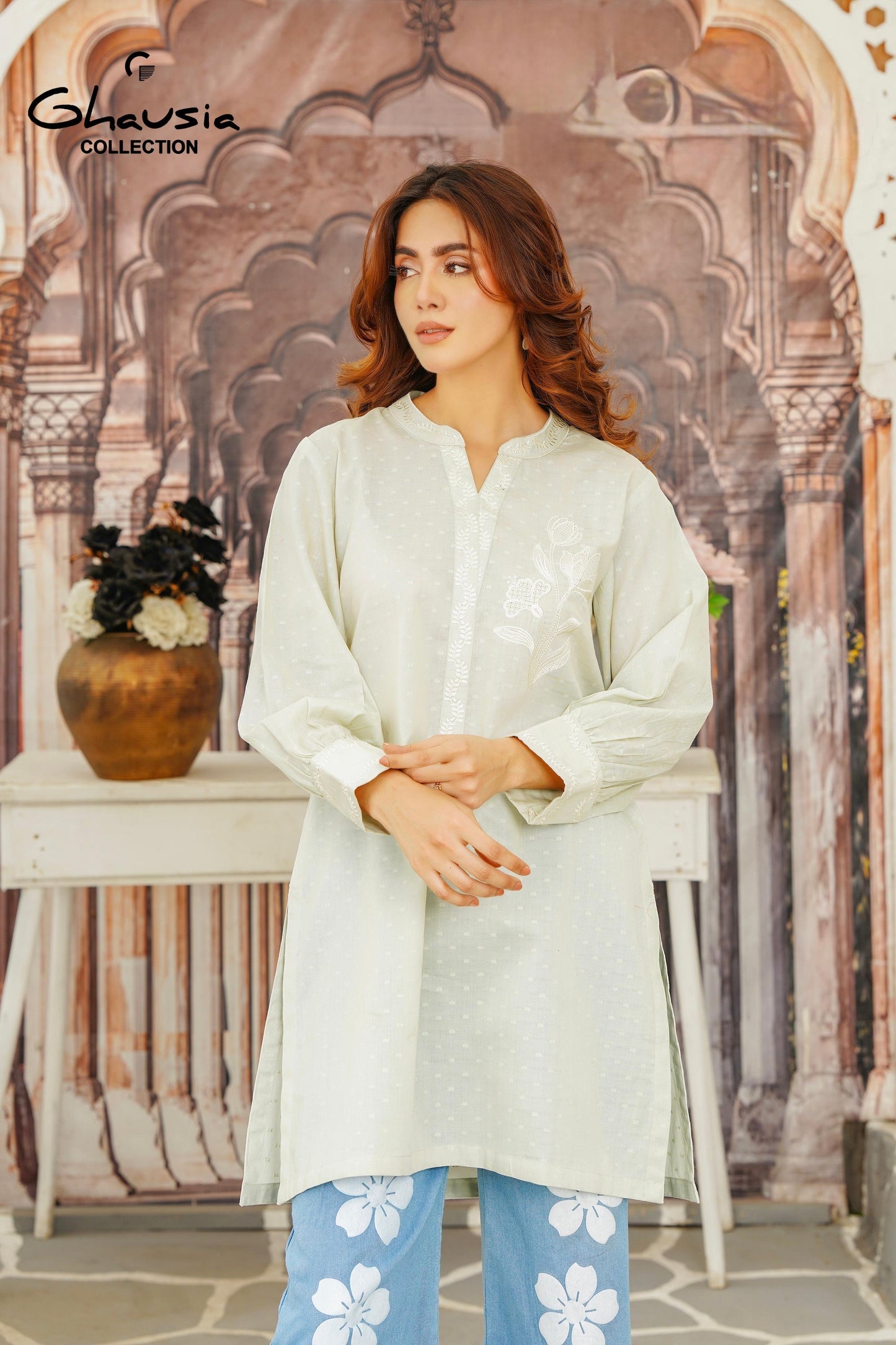 Cotton Embroidered Kurti 1P - G2013