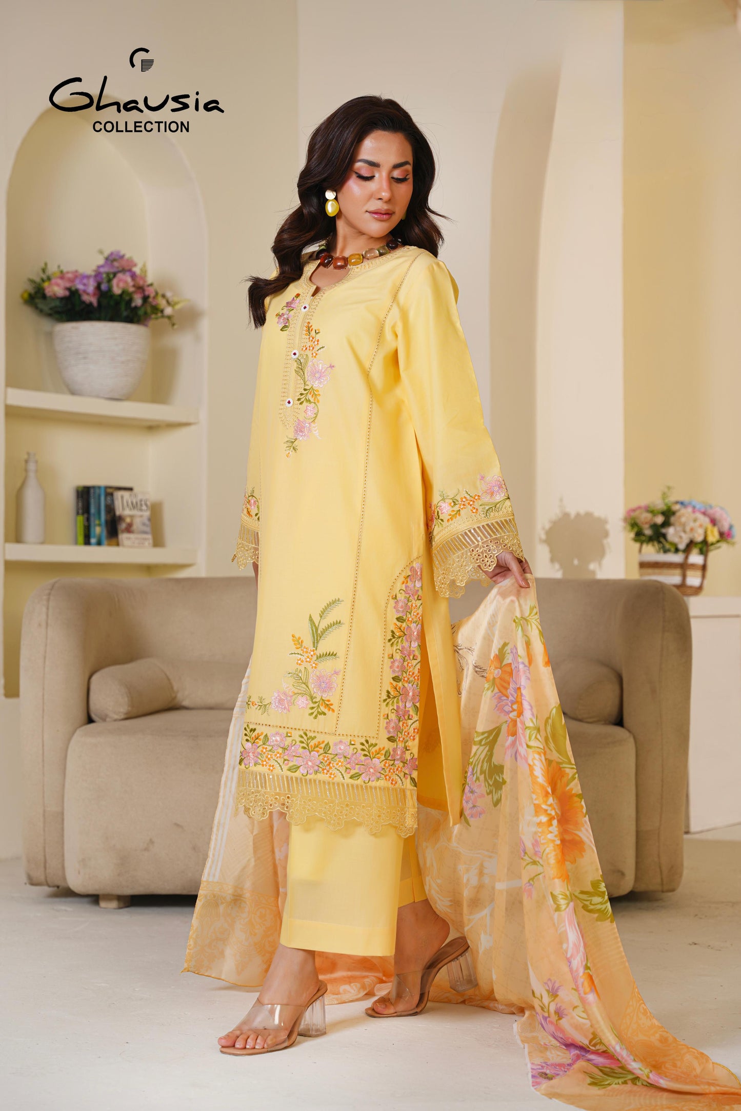 Lawn Embroidered Kurta 3P - G2290