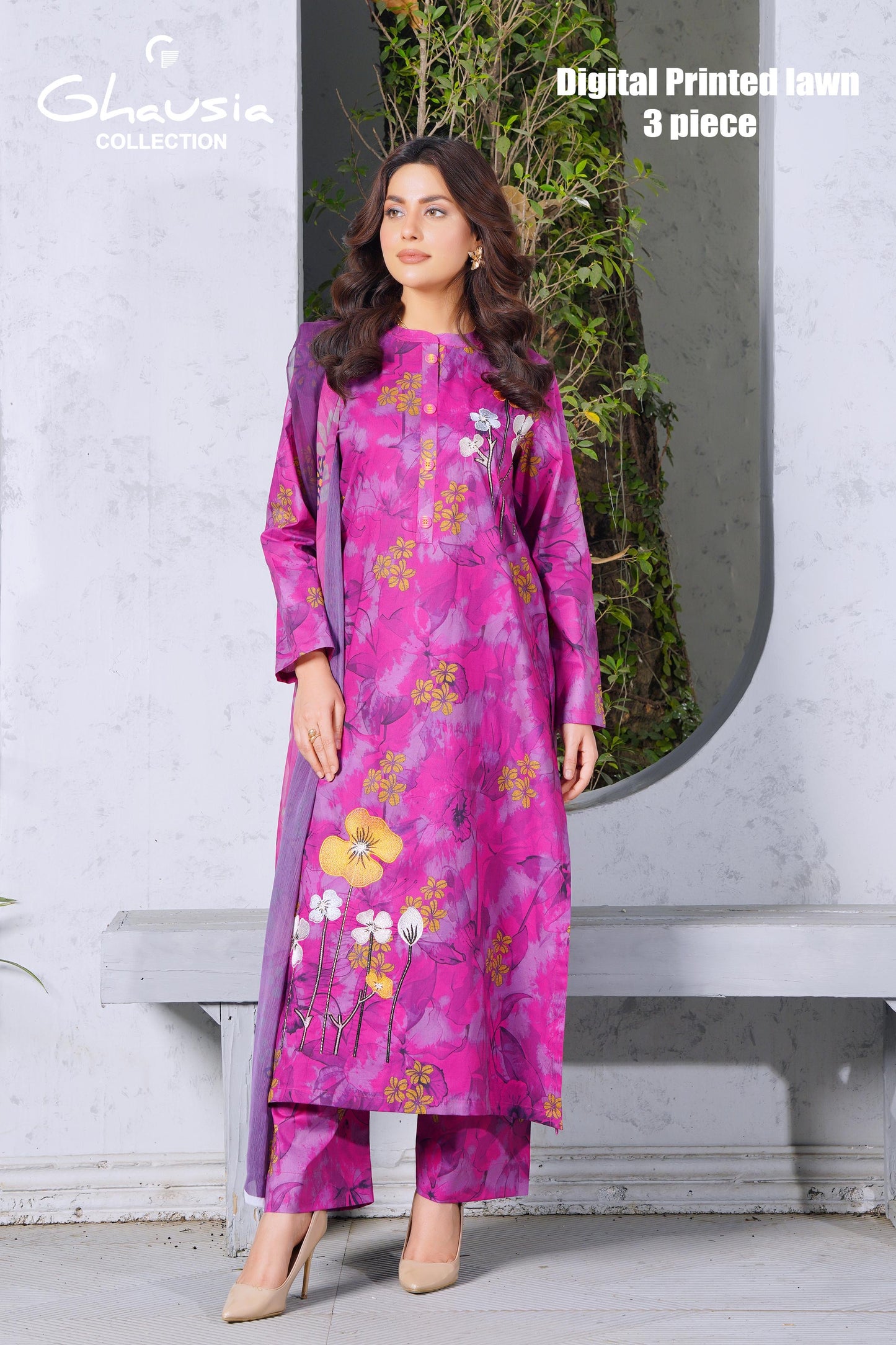 Lawn Digital Print Kurta 3P