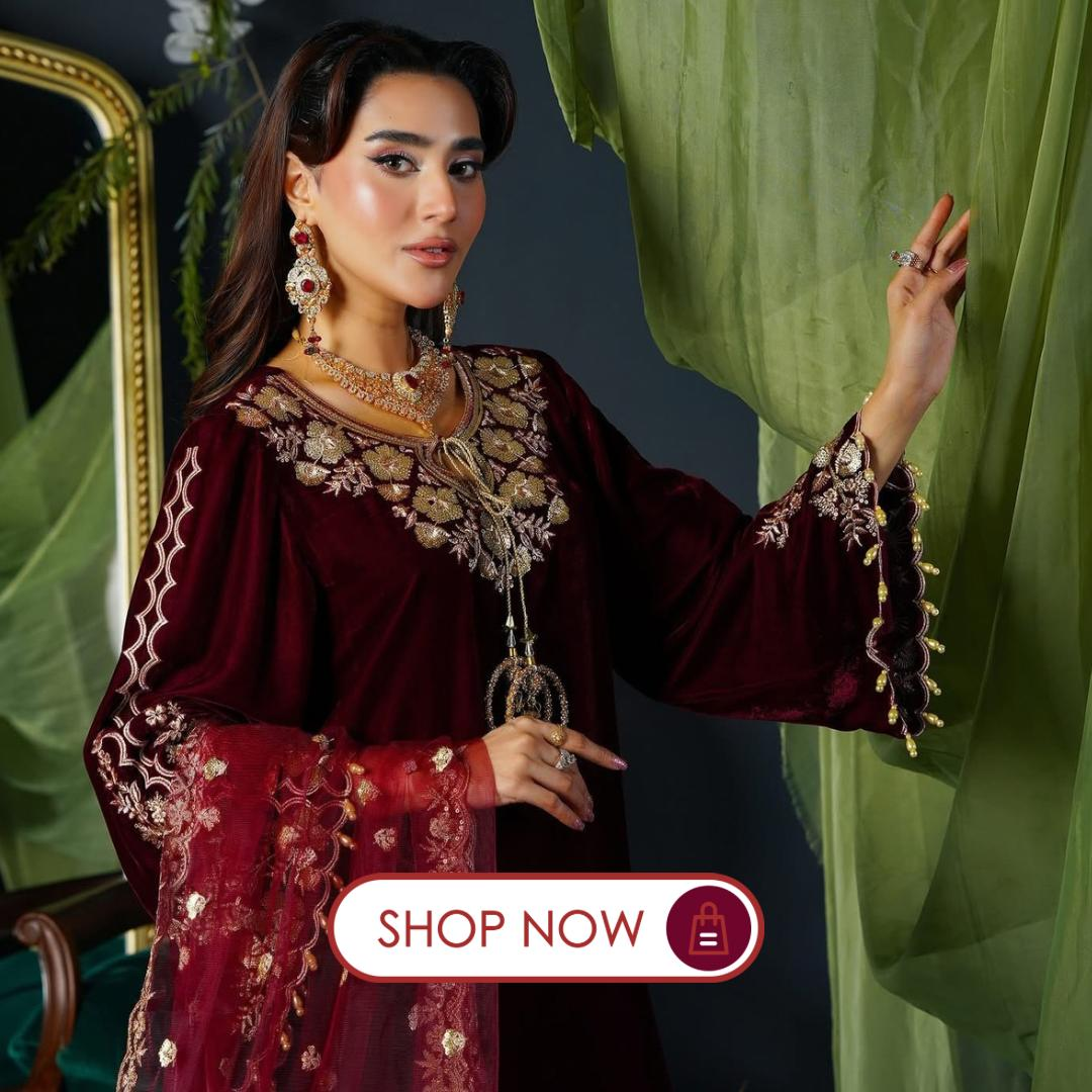 Velvet Pretβ24 - Ghausia Collection