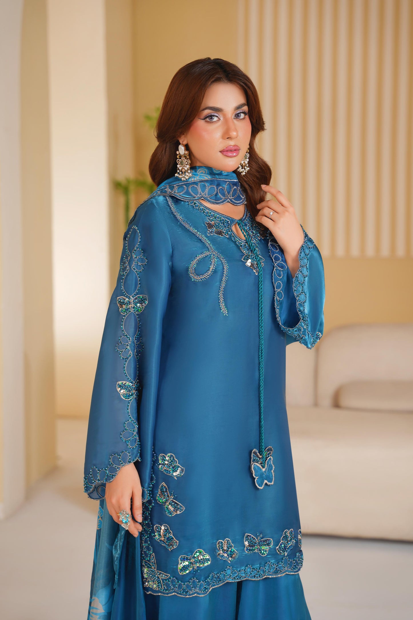 Embroidered Silk 3 Piece