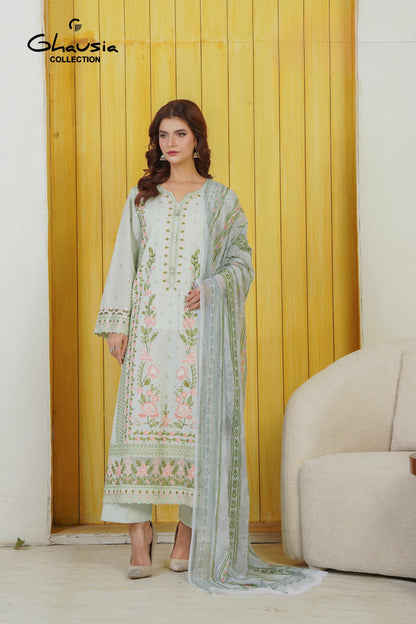 Lawn Embroidered Kurta 3P - G2100
