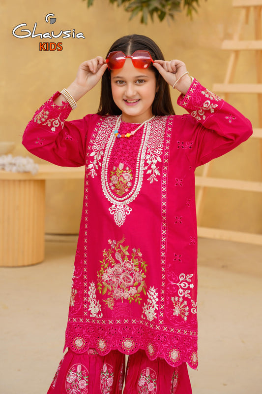 Kids Embroidered Lawn Kurta 2P - GK294