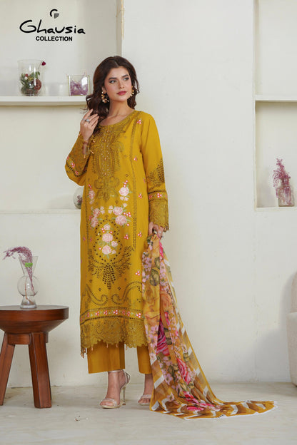 Lawn Embroidered Kurta 3P - G2141
