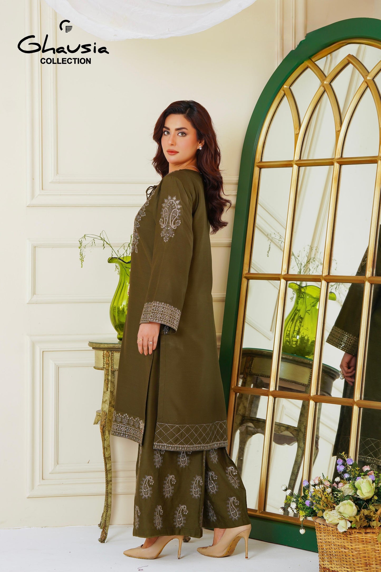 Viscouse Embroidered 3pc - G2200