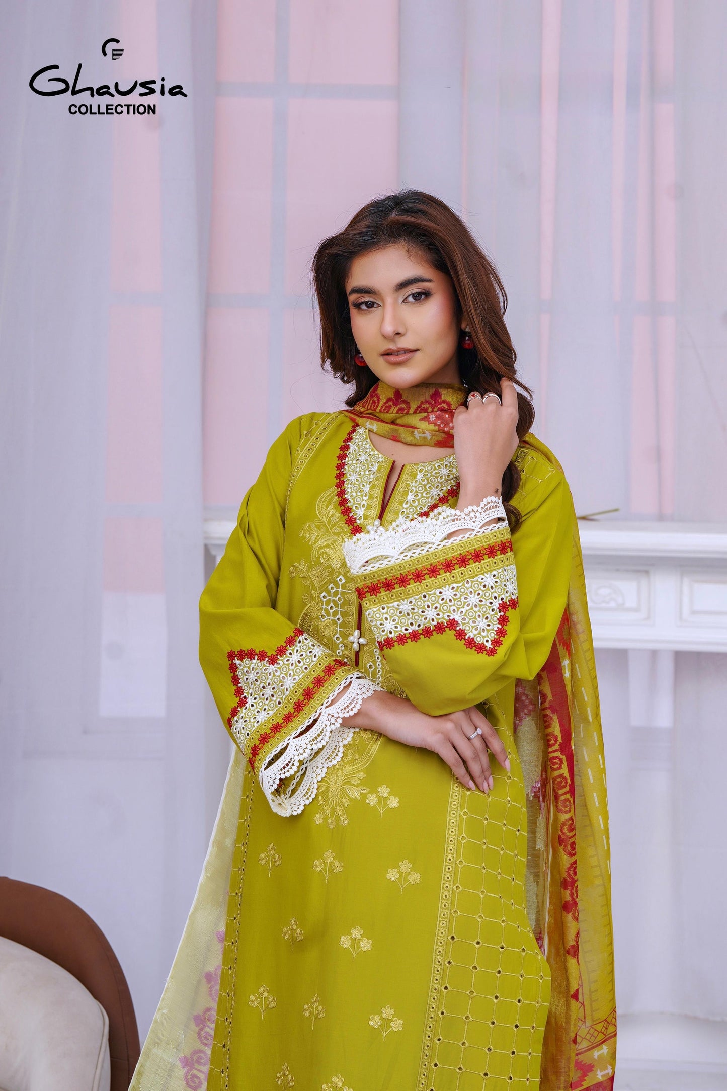 Lawn Embroidered Kurta 3P - G2116