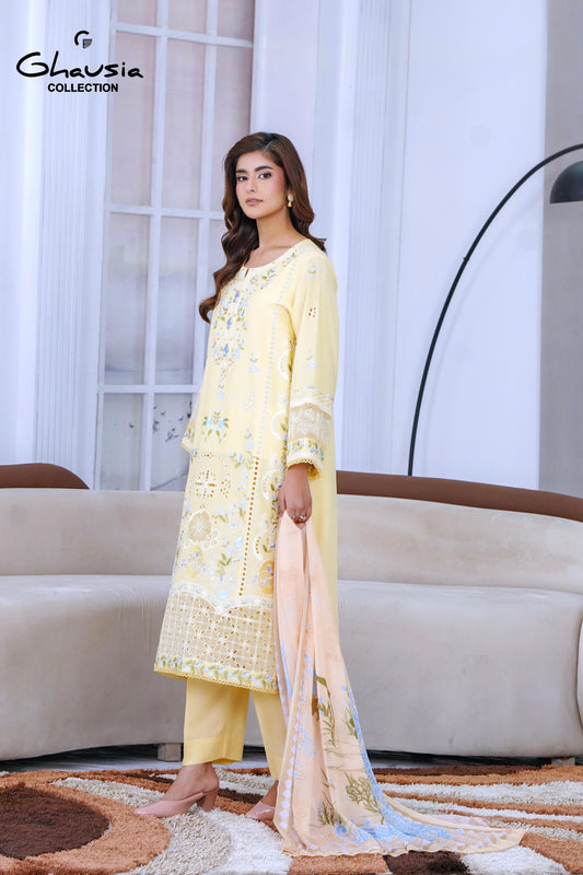 Lawn Embroidered Kurta 3P - G2159