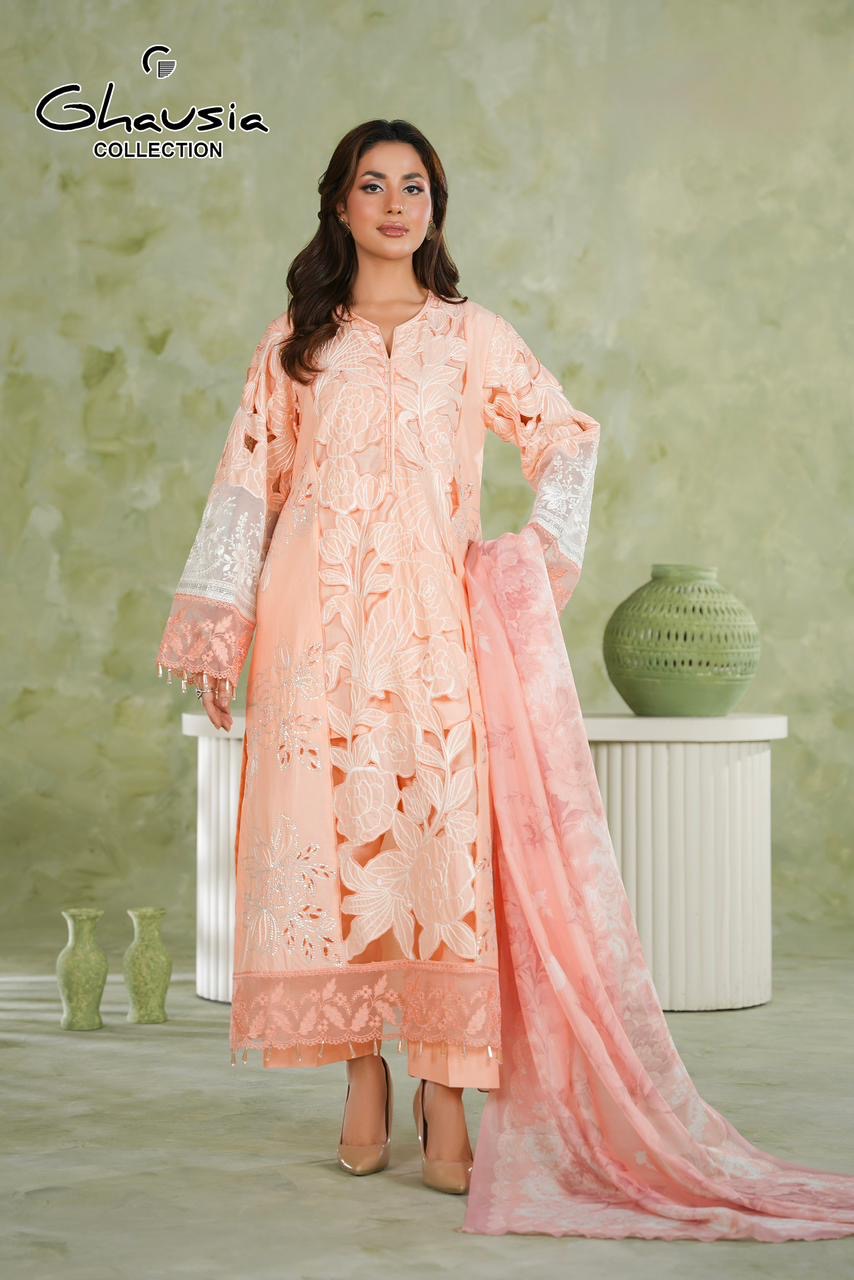 Lawn Embroidered Kurta 3P - G2405