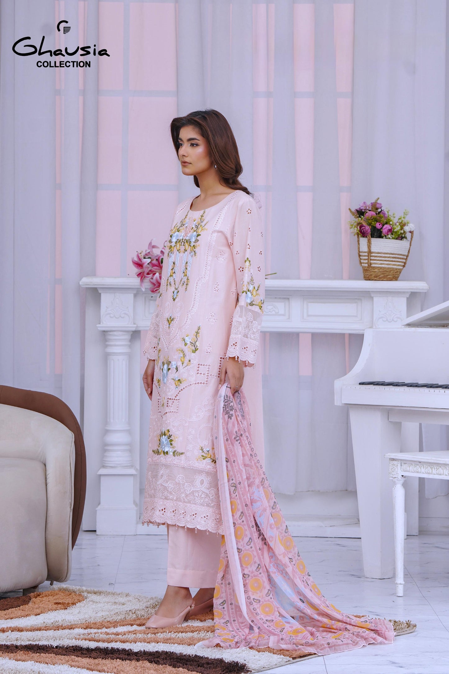 Lawn Embroidered Kurta 3P - G2158