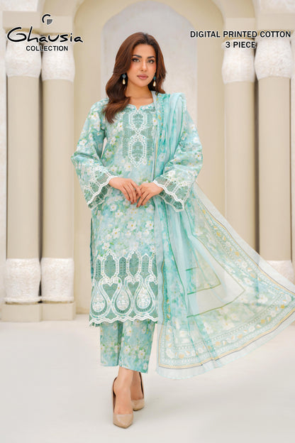 Cotton Digital Print Kurta 3P