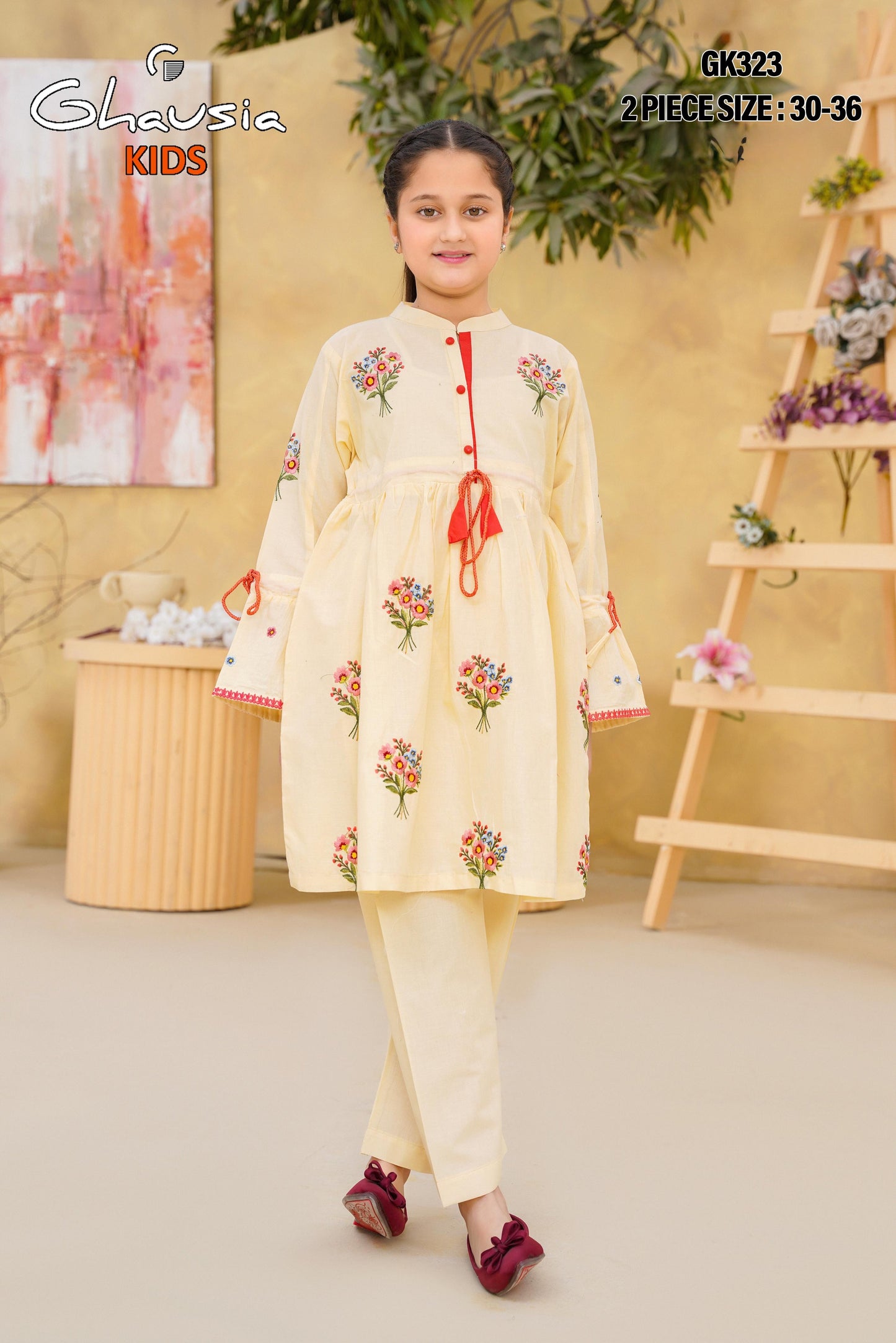 Kids Embroidered Lawn Kurta 2P - GK323
