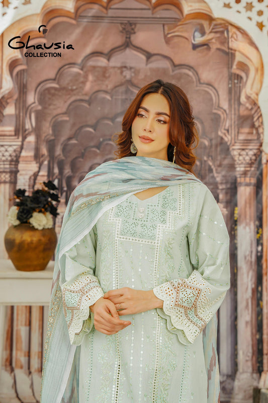 Premium Lawn Embroidered Kurta - G2112
