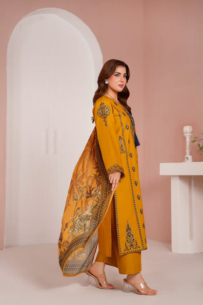 Embroidered Cambric Cotton 3pc