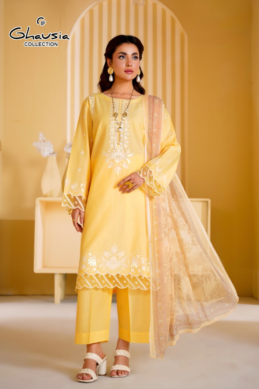 Lawn Embroidered Kurta 3P - G2401
