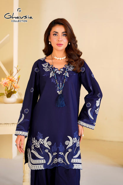 Printed Lawn Kurta 2P With Farshi Shalwar - G2403