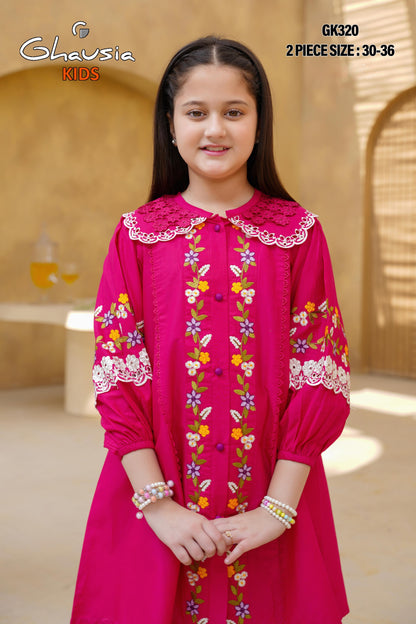Kids Embroidered Lawn Kurta 2P - GK320