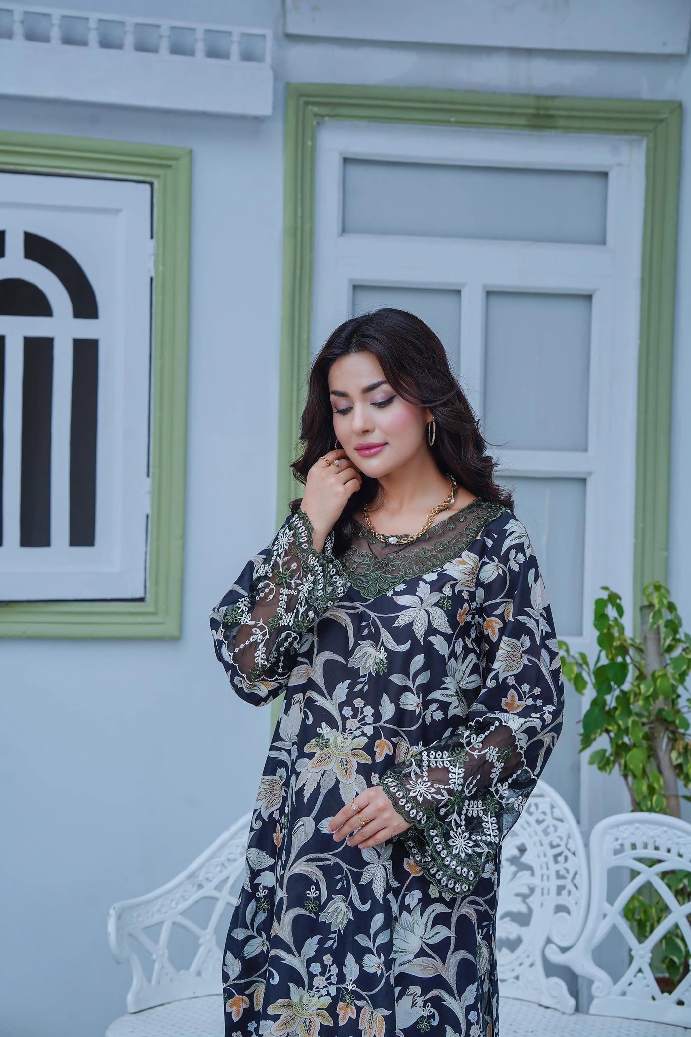 Digital Print Embroidered Lawn 2pc Ghausia Collection