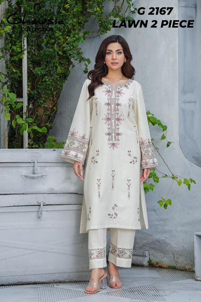 Lawn Embroidered Kurta 2P - G2167