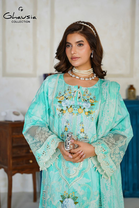 Lawn Embroidered Kurta 3P - G2367