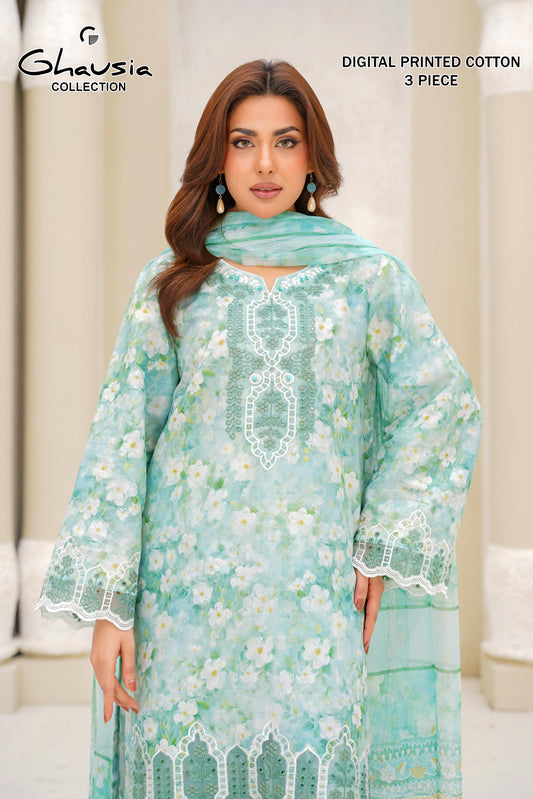 Cotton Digital Print Kurta 3P