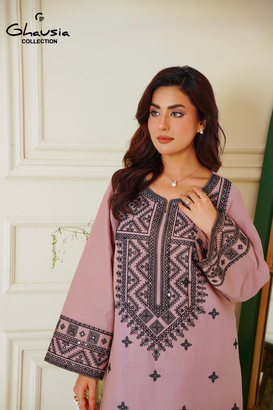 Embroidered Cambric Cotton 2pc - G2188