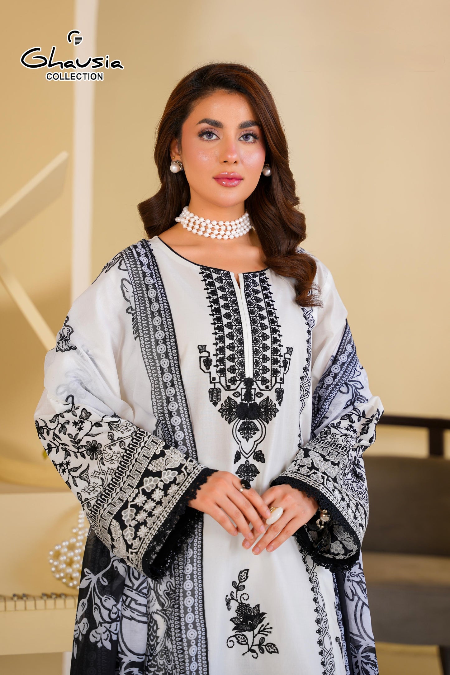 Lawn Embroidered Kurta 3P - G2396
