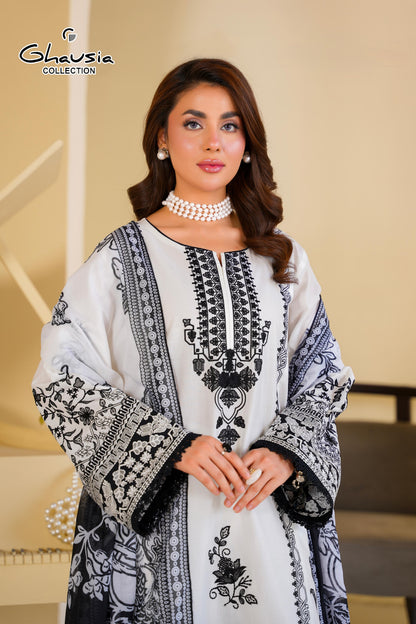 Lawn Embroidered Kurta 3P - G2396
