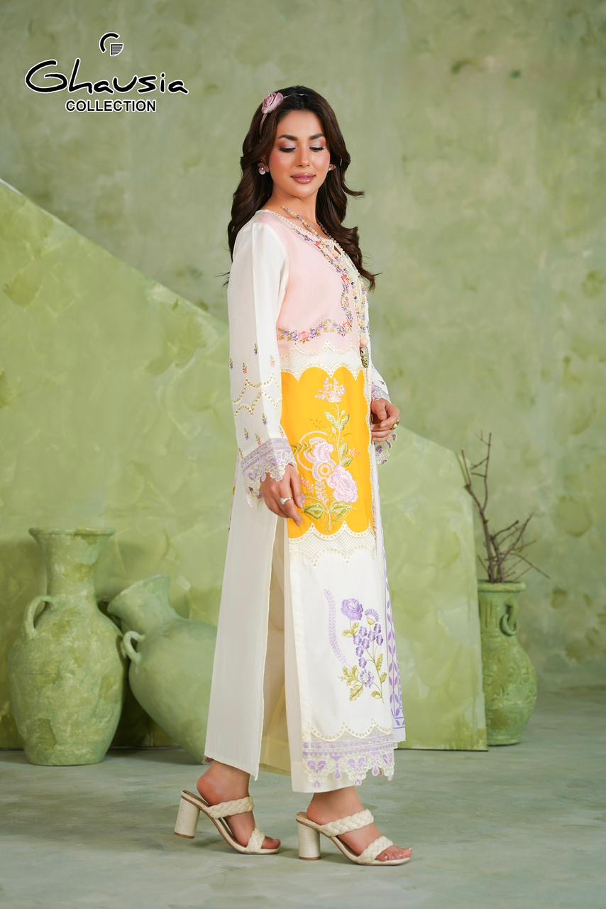 Lawn Embroidered Kurta 3P - G2406