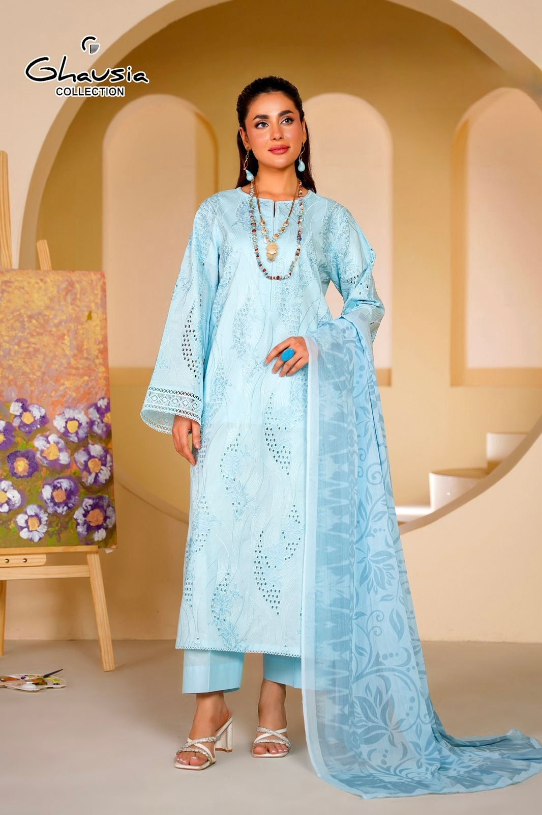 Lawn Embroidered Kurta 3P - G2401
