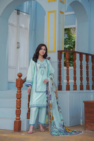 Embroidered Lawn 3p Ghausia Collection