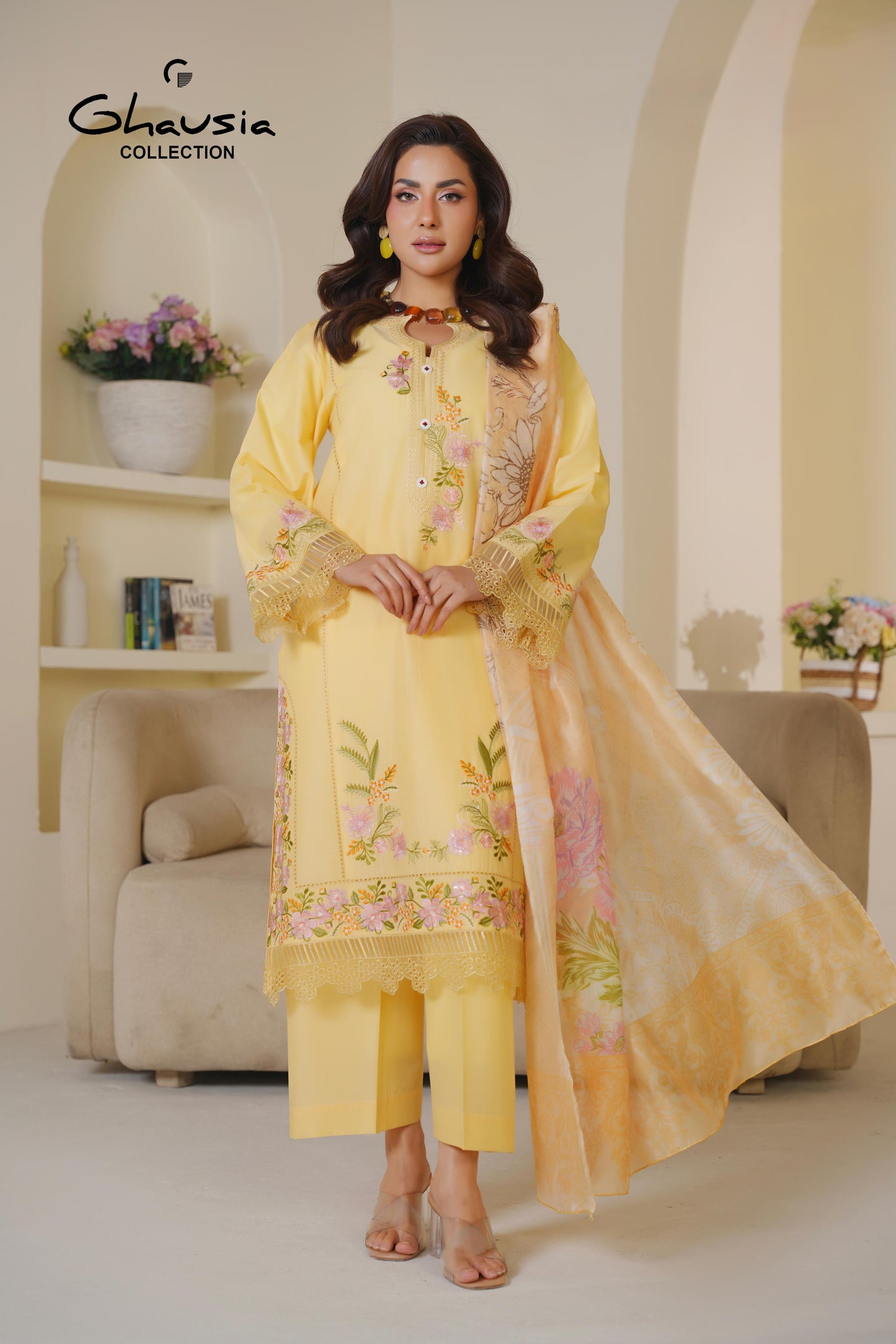 Lawn Embroidered Kurta 3P - G2290