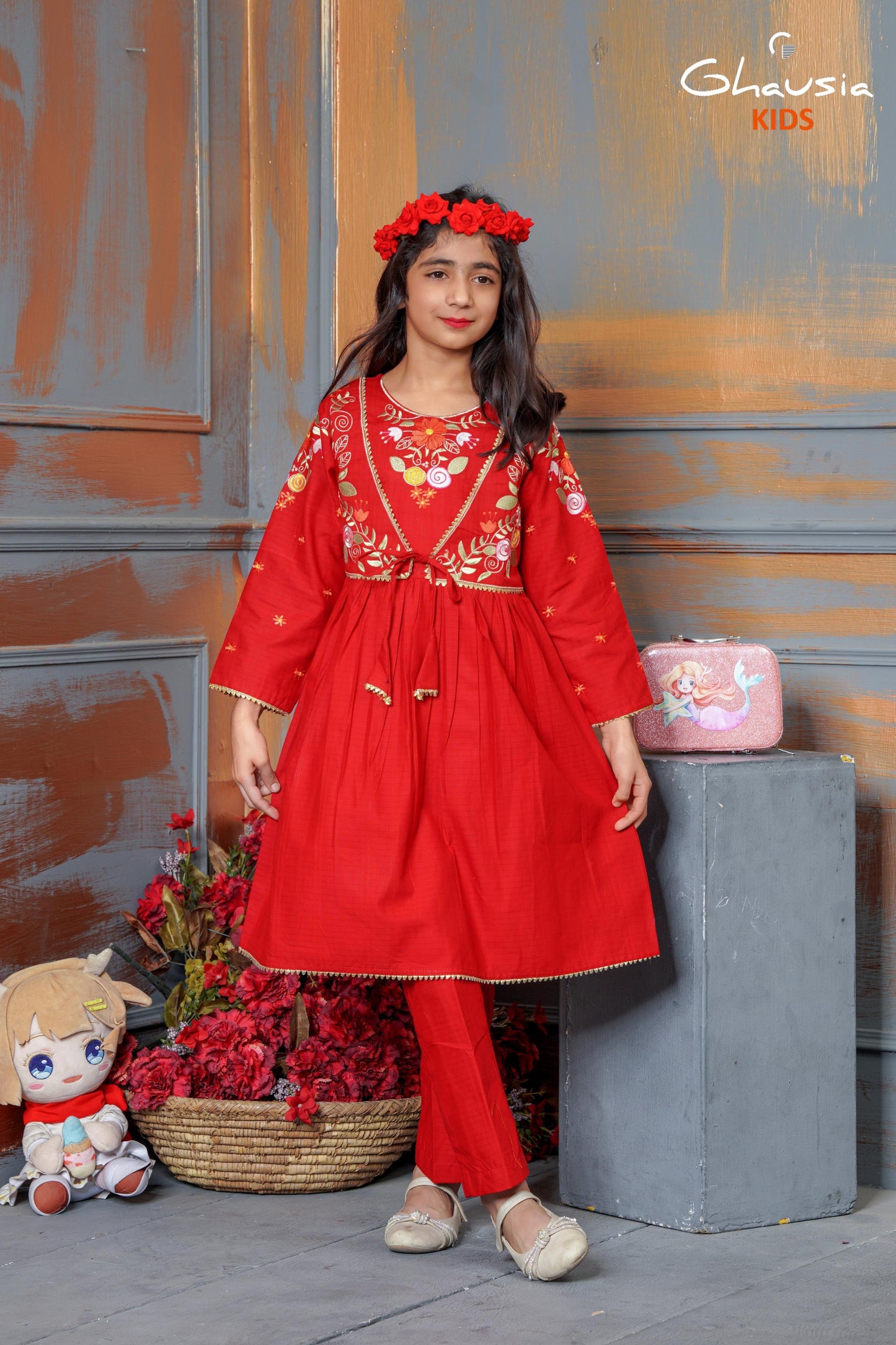 Kids Embroidered frock - K002